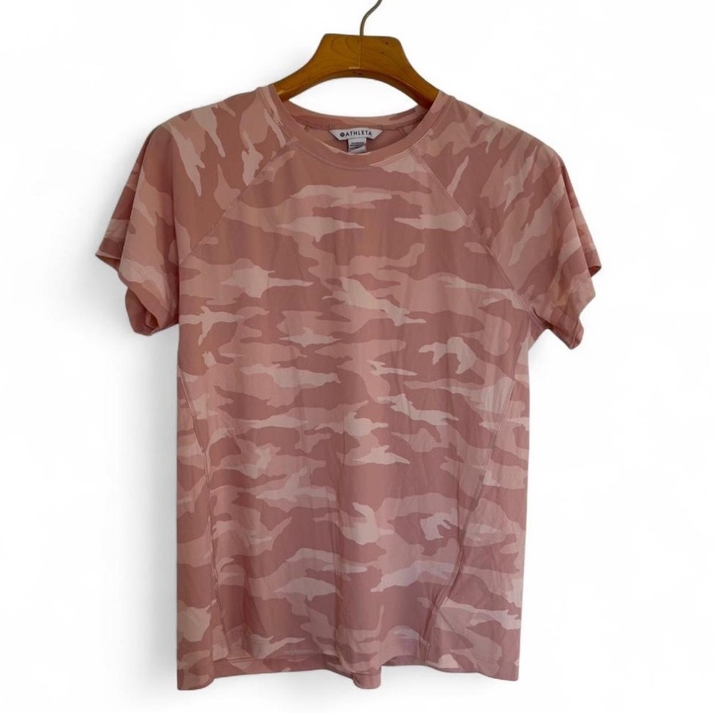Athleta Pink Camouflage Pink T-Shirt